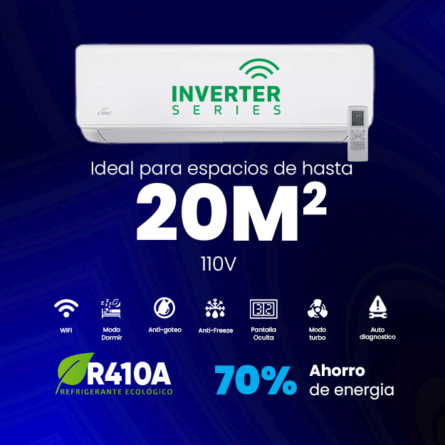 Equipo Minisplit de 12,000 BTUS Inverter 110V United Appliances