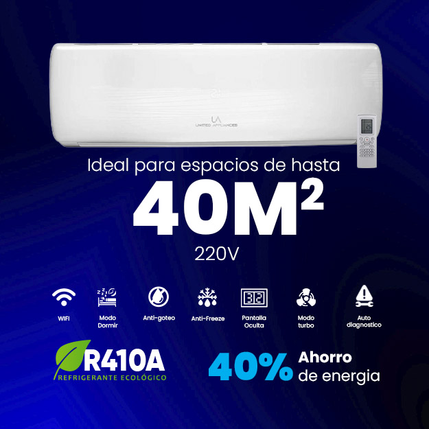 Equipo Minisplit de 24,000 BTUS Estándar 220V United Appliances